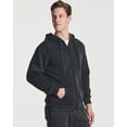 thumbnail image 2 of Real Essentials 3 Pack: Mens Fleece Long Sleeve Full Zip Hoodie - Athletic Sweatshirt Jacket (Available in Big & Tall), 2 of 6