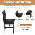 thumbnail image 5 of uhomepro 5 Pieces Dining Table Set, Elegant Marble Top Kitchen Table and Chairs for 4, Upgraded Metal Frame Table and 4 Leather Chairs Perfect for Kitchen Breakfast Nook Bar Small Apartment, 5 of 13