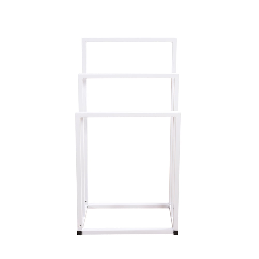 Lowestbest 3 Tier Metal Freestanding Towel Rack, Drying Towel Rack, Modern Hand Towel Organizer, Organization Next to Bath or Shower, Bathroom Accessorie, White Lowestbest 3 Tier Metal Freestanding Towel Rack, Drying Towel Rack, Modern Hand Towel Organizer, Organization Next to Bath or Shower, Bathroom Accessorie, White