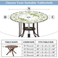 thumbnail image 2 of Lemon Round Fitted Tablecloth with Elastic Edge Summer Outdoor Tablecloth Waterproof Table Cover for Picnic Dinner Party Decor Fits 48-52" Diameter Round Tables, 2 of 4