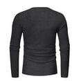thumbnail image 4 of Mens T-Shirt Long Sleeve Crew Neck Henley Shirt Basic Grey Tshirt with Button Mens Hiking Shirt, 4 of 4