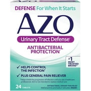 AZO Urinary Tract Defense, Antibacterial Protection & UTI Pain Relief, 24 Ct