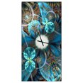 thumbnail image 1 of DesignArt Fractal Blue Flowers Large Wall Clock, 1 of 2