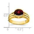 thumbnail image 3 of Real 14kt Yellow Gold 8x6mm Oval Garnet Ring Size: 6; for Adults and Teens; for Women and Men, 3 of 5