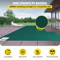 thumbnail image 3 of VEVOR Inground Pool Safety Cover, 20 ft x 38 ft Rectangular Winter Pool Cover with Right Step, Triple Stitched, High Strength Mesh PP Material, Good Rain Permeability, Installation Hardware Included, 3 of 9