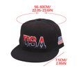 thumbnail image 3 of USA Flag Embroidered Flat Brim Baseball Cap, Unisex Hip‑Hop Snapback Sun Hat For Street Dancing Casual Wear, 3 of 8
