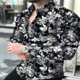 thumbnail image 1 of Camisa de hombre con botones y cuello de varias opciones, informal, de moda, nueva, de manga larga, con estampado 3D, suave y cómoda, talla, 1 of 6