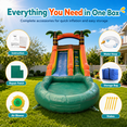 thumbnail image 3 of 21 FT Safari Commercial-Grade PVC Inflatable Water Slide with Splash Pool & Air Blower, Large Single Slide Backyard Water Park for Kids Summer Parties, 3 of 11
