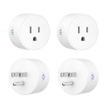 thumbnail image 1 of (4 pcs) - Smart Plug Compatible with Alexa and Google Home for Voice Control, Mini Smart Outlet WiFi Socket with Timer Function, Romte Control,No Hub Required, White FCC ETL Certified (4), 1 of 4