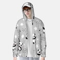 thumbnail image 2 of Yiaed Pandas Print Sun Shirts UPF 50+ Protection Hoodie Rash Guard Shirt UV Shirt Long Sleeve Fishing Outdoor Lightweightase-Small, 2 of 5