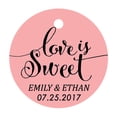 thumbnail image 1 of 100 PCS Love is Sweet Customized Hang Tags Personalized Wedding Favor Gift Paper Tag, 1 of 1