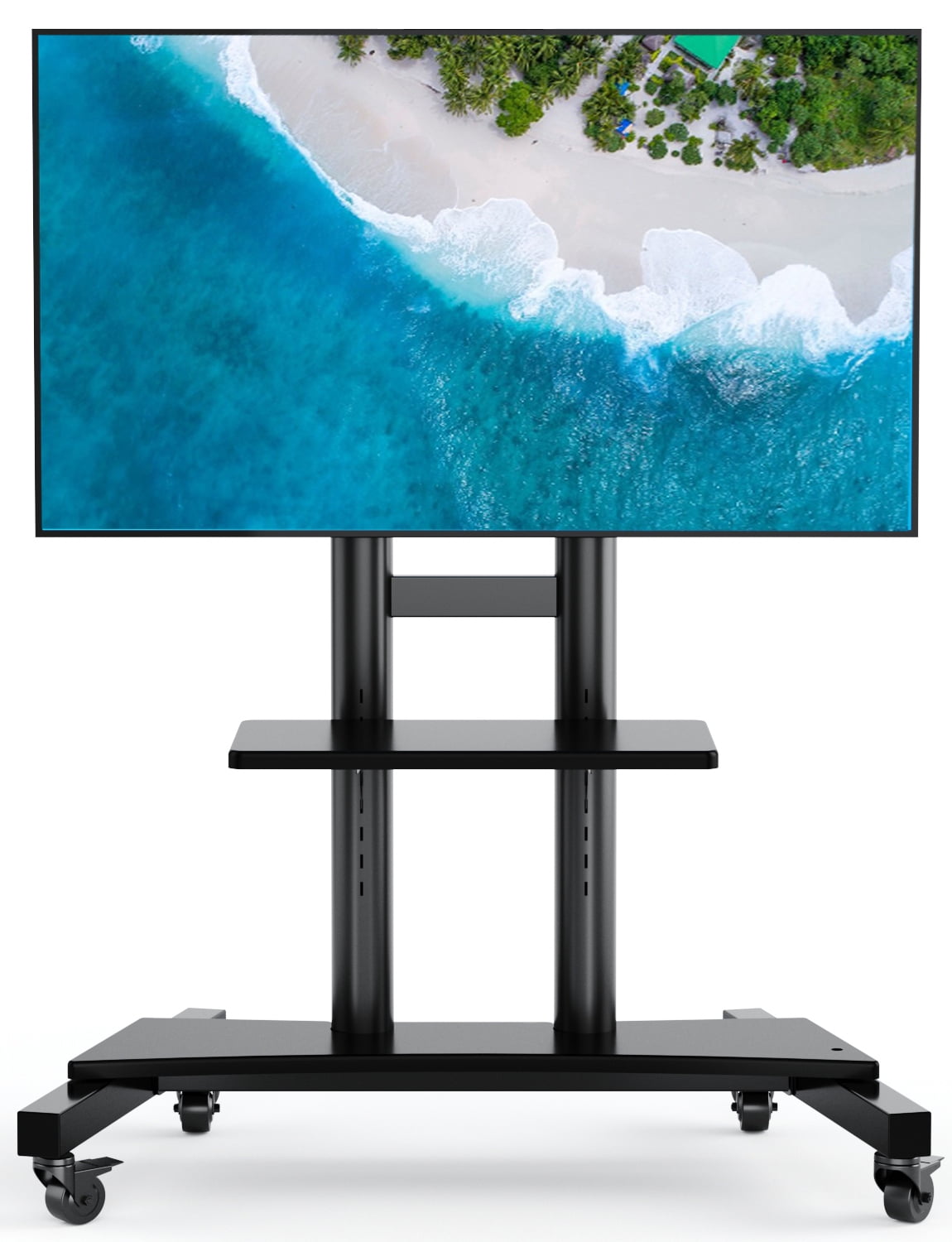 Heavy Duty Mobile TV Stand with Wheels for 55 to 90 inch Large TVs