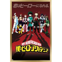 My Hero Academia - Group Pose Wall Poster, 14.725" x 22.375", Framed