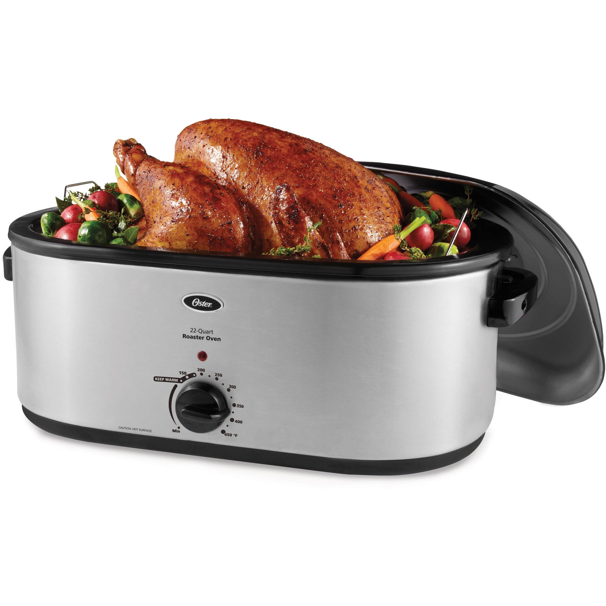Stainless Steel Oster 22-Quart Roaster Oven with Self-Basting Lid 