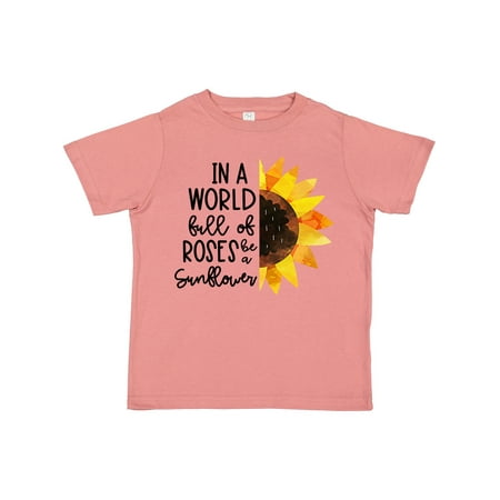 

Inktastic Summer in a World Full of Roses Be a Sunflower Gift Toddler Boy or Toddler Girl T-Shirt