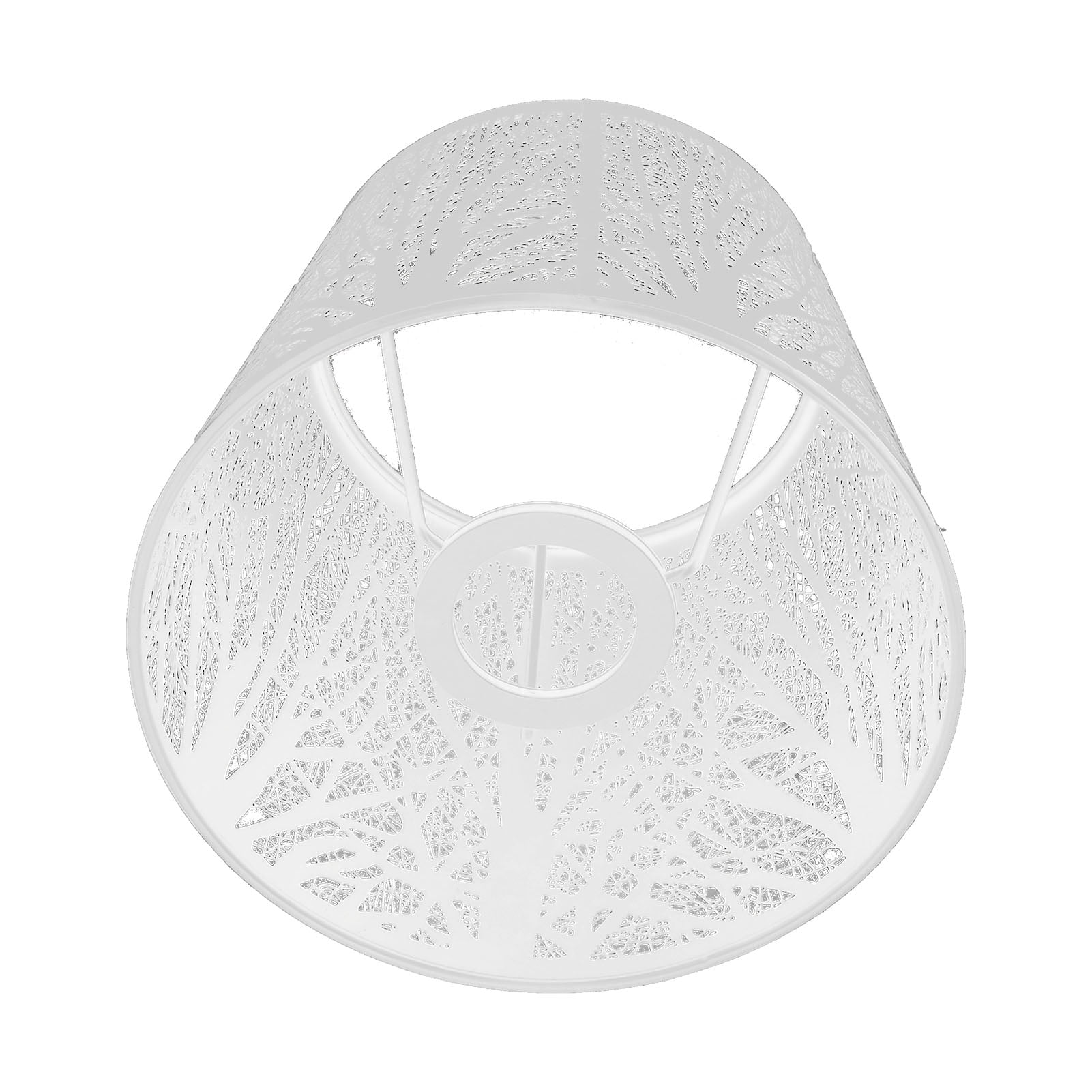 Suodoka Wrought Iron Lampshade Carved Forest Tree Shaped E27 Mini Lamp Shade for Table Lamp Bedroom Bedside Decor White (19x15x13 cm / 7.48x5.91x5.12 in)