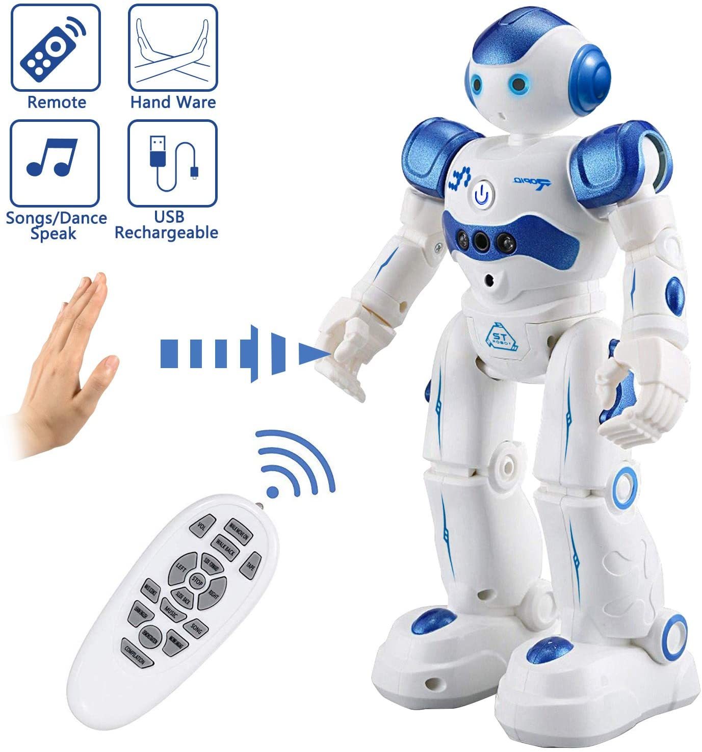 Remote Control Robot Toy RC Kids Children Play Fun Gesture Sensing Sing Dance