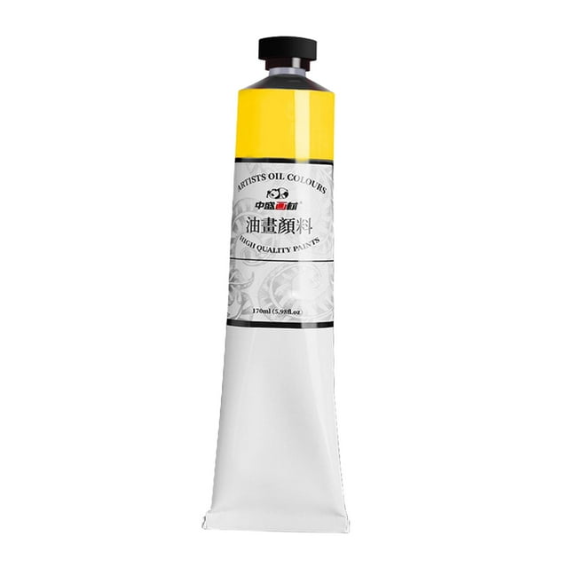 Tubo de aluminio para pintura al óleo profesional, suministros de arte para pintura al óleo para principiantes Amarillo