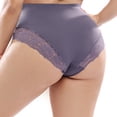 thumbnail image 4 of HUPOM Satin Panties Womens Panties High Waist Leisure Tie Banded Waist Purple 5XL, 4 of 4
