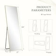 thumbnail image 5 of CONCETTA 64"x21" Rectangle Full Length Mirror, Full Body Standing Mirror Floor Mirror, Gold, 5 of 10