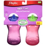 Playtex Baby Anytime Twist 'n Click 9 Ounce Spout Cup, (Colors May Vary) 4 Count