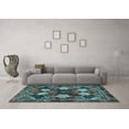 thumbnail image 3 of Ahgly Company Indoor Square Persian Light Blue Traditional Area Rugs, 3' Square, 3 of 4