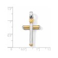 thumbnail image 2 of 14k Two-tone Polished Cross Pendant, 2 of 2