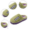 thumbnail image 3 of Rokment Platform Memory Foam House Slippers for Women Men Indoor and Outdoor Fashion Fuzzy Winter Warm Bedroom Home Slip on Shoes Green Size 5.5, 3 of 5