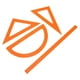 thumbnail image 4 of Braille Medicióe de Regla, Protractor de Regla 2 PCS Placas Triangulares Aprendizaje Braille Ruler Orange Para Braille School, 4 of 7
