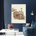 thumbnail image 5 of KLL Train Print Farmhouse Canvas Wall Art,Wall Decorations For Living Room Office Canvas Wall Decor for Home Decorations, 12'×16’’, 5 of 8