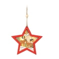 thumbnail image 1 of Colorful Hanging Ornament Tree Pendant Wooden Pendant Five-Pointed Star Luminous Pendant Tree Decoration, 1 of 8