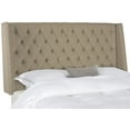 thumbnail image 2 of SAFAVIEH London Retro Winged Tufted Headboard with Flat Nail Heads, Queen, True Taupe, 2 of 4