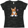 thumbnail image 3 of Inktastic Flower Corgi Women's T-Shirt, 3 of 5