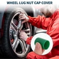 thumbnail image 3 of Wheel Lug Nut Bolt Cylindrical Shape Exterior Rims Tire Nut Screws Dust Cap Cover Nut Protection Green 20pcs 21mm, 3 of 7