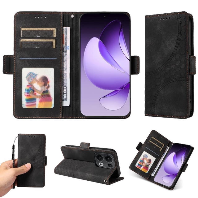 Funda GANGXUN para OPPO Reno 14 Pro 5G con diseño acolchado elegante, cuero PU, protección total y ajuste preciso
