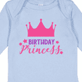 thumbnail image 4 of Inktastic Birthday Princess, Crown, Stars - Pink Purple Girls Long Sleeve Baby Bodysuit, 4 of 5