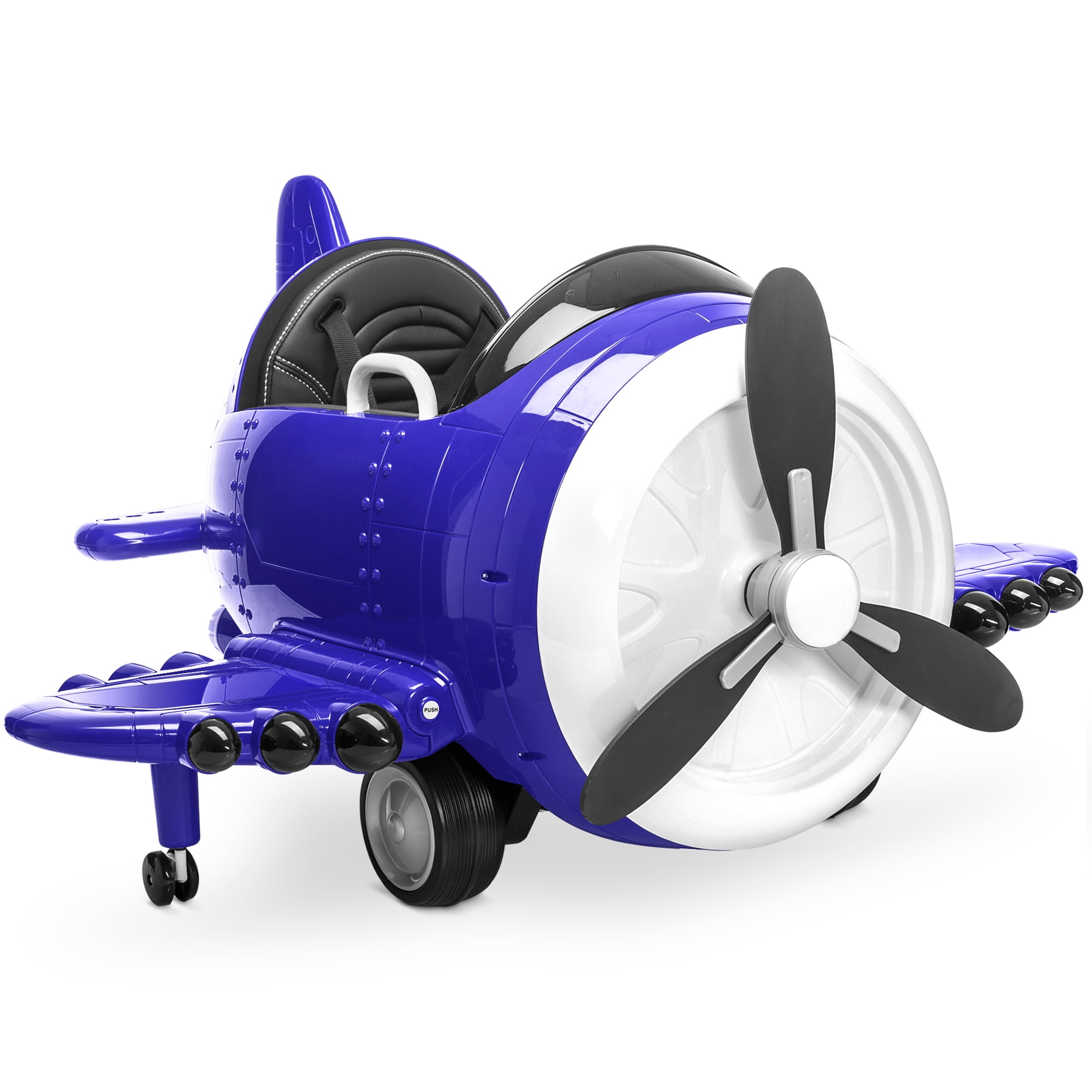Kidzone 12V Kids Toy Electric Ride On Aircraft 360 Spin 3 Speed
