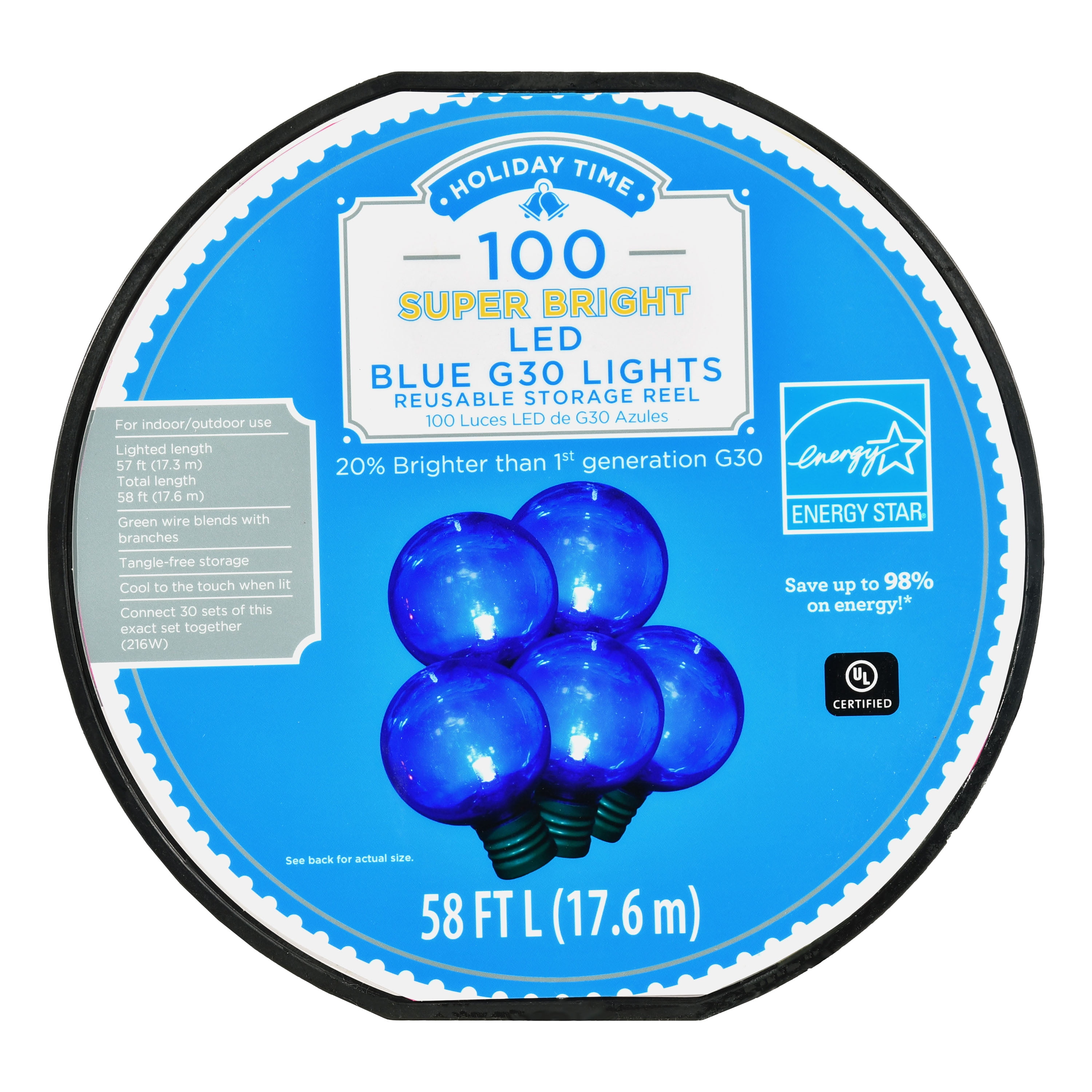 Blue Led Christmas Lights Walmart 