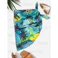 thumbnail image 5 of HAPPY BAY Women's Pareo Beach Wrap Swimsuit Bikini Sarong One Size Palm Tree, Blue, 5 of 5