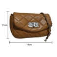 thumbnail image 2 of Bolso de hombro para mujer, bolso de mano de moda para mujer, bolsos cruzados acolchados con cadenaCaqui oscuro:;:;, 2 of 6