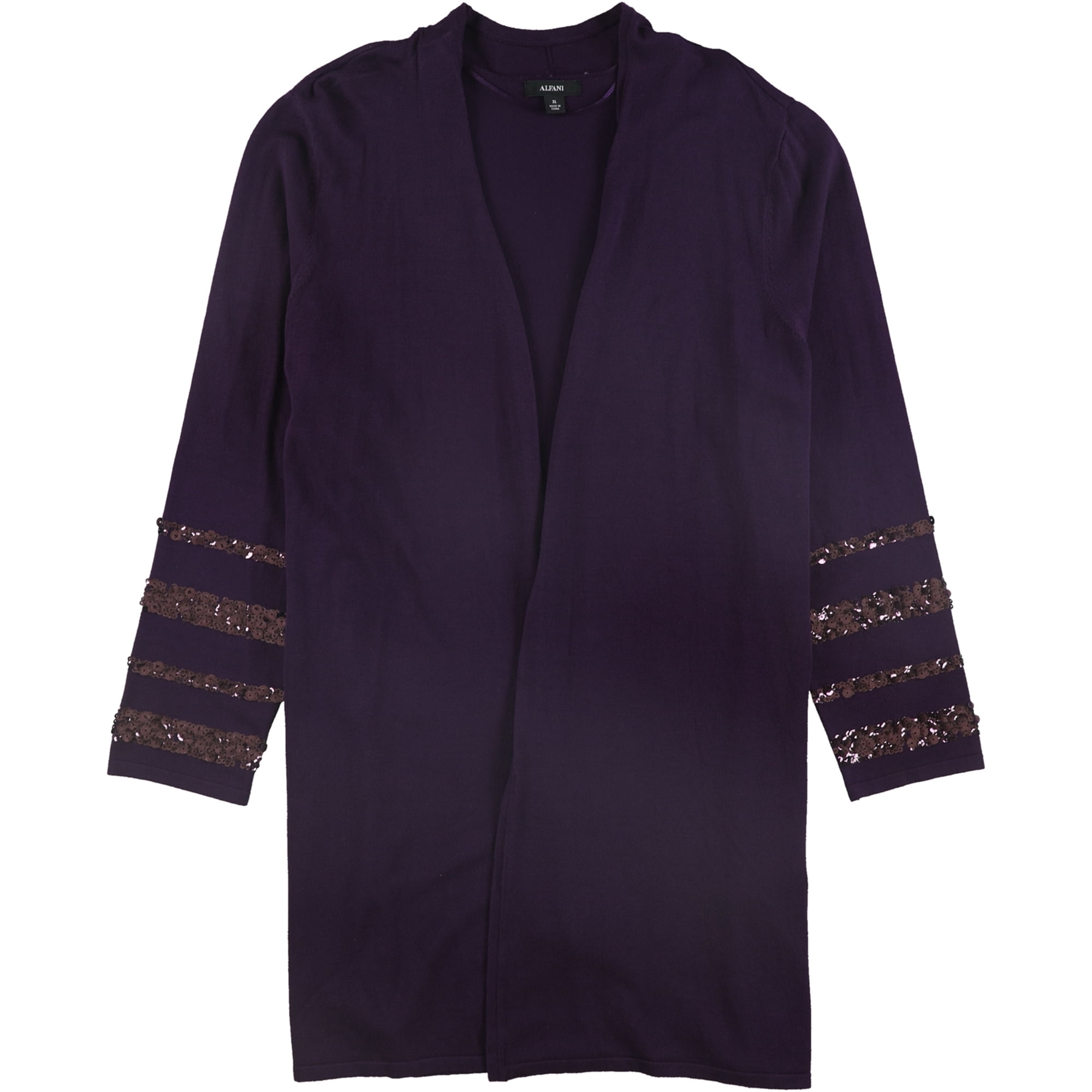 Alfani Womens Sequin Stripe Cardigan 