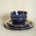 thumbnail image 4 of Stone Lain Florian Porcelain 16 Piece Dinnerware Set, Service for 4, Navy Blue, 4 of 10