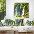 thumbnail image 4 of Designart Detian Waterfall in Vietnam - Landscape Printed Throw Pillow - 18x18, 4 of 5