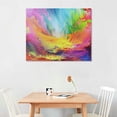 thumbnail image 3 of JEUXUS  Pink Northern Lights Canvas Wall Art Girl Room Abstract Aurora Colorful Borealis Pink Artwork for Modern Living Room Bedroom Sofa Lobby Wall DecorFramed 20x16in, 3 of 5