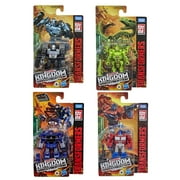 Transformers Kingdom War for Cybertron Trilogy Set for Kids - Optimus Prime, Megatron, Soundwave and Dracodon