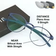 thumbnail image 3 of Black Red Round BIFOCAL Photochromic Reading Glasses 1.00 for Women and Men Presbyopic Eyeglasses Outdoor Sports Fishing Metal Sunglasses Readers +1.00 UV, 3 of 6