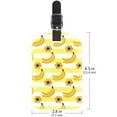 thumbnail image 6 of Square 2Pack PU Leather Summer Banana Cruise Luggage Tag with Privacy Cover and Name ID Tag for Travel Handbags Backpacks Luggage Tags, 6 of 6