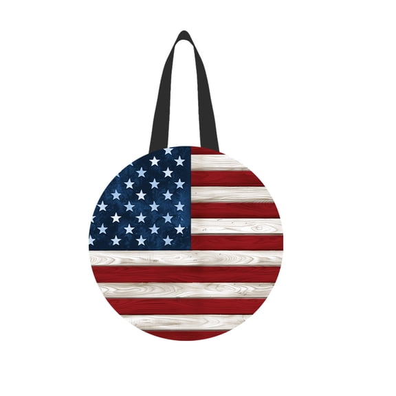 Briarwood Lane Everyday Door Hanger 16x16 Wooden American Flag Door Hanger