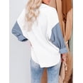 thumbnail image 2 of Yesfashion Womens Corduroy Button Down Shacket Long Sleeve Corduroy Light Shirt Jacket Tops, 2 of 5