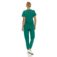 thumbnail image 2 of Hey Medical Scrubs Set- 9 Pocket Knit V-Neck Top with Knit Joggers Scrub Pants, 2 of 6